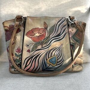 Anuschka Hand Painted Organizer Tote